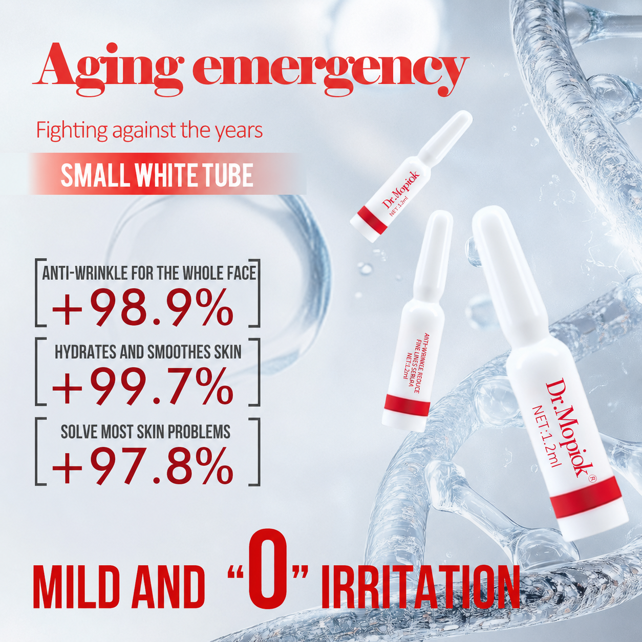 Dr.Mopiok Anti-Wrinkle Essence Firming & Anti-Aging Facial Serum with Collagen Hyaluronic Acid for Smooth Skin
